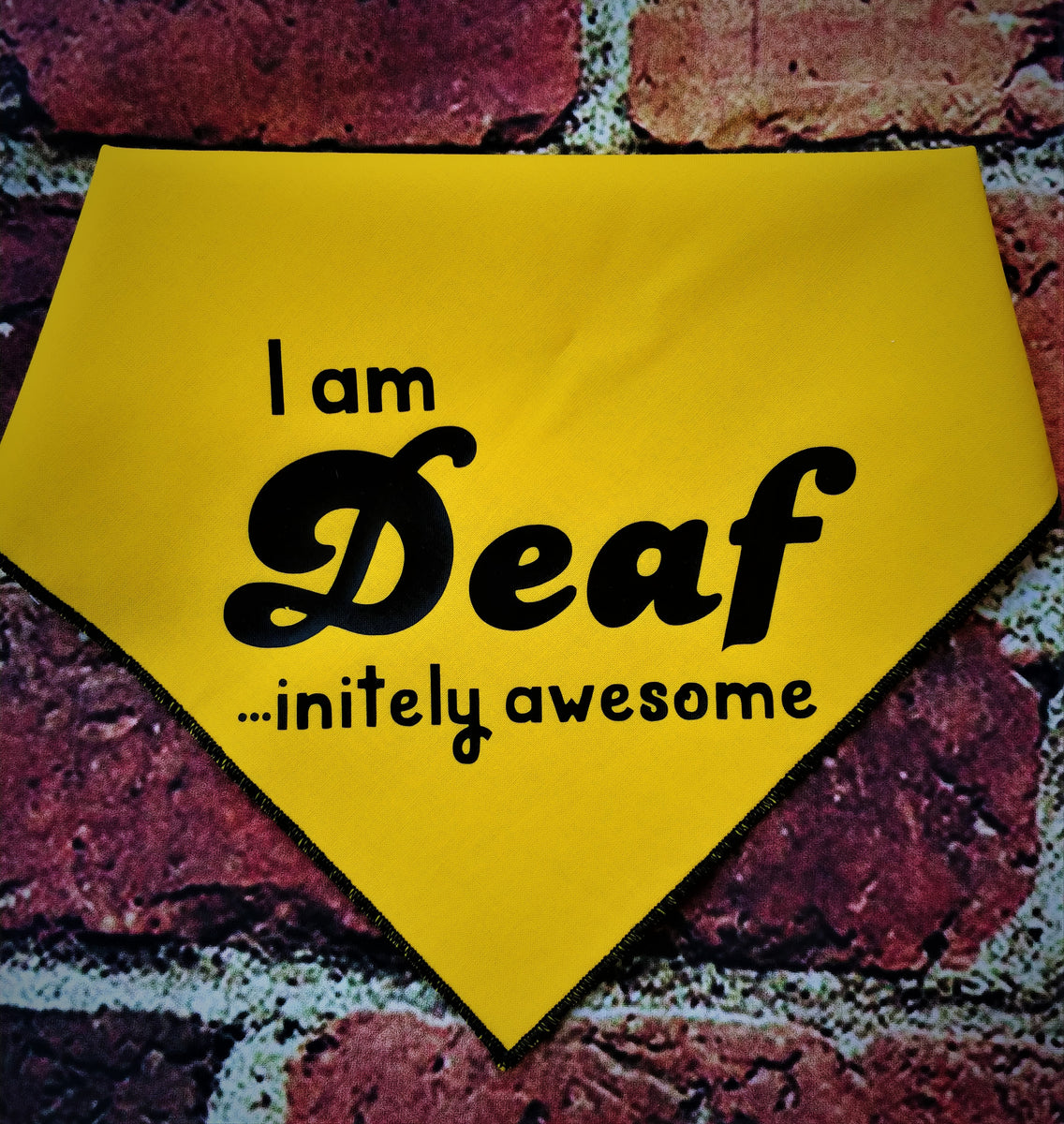 I am deaf dog sales bandana