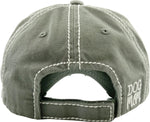 Dog Mom Washed Vintage Ballcap- Dark Khaki