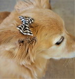 BLACK AND WHITE GINGHAM- Pet hair bow