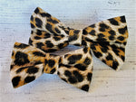 BROWN CHEETAH- Pet hair bow