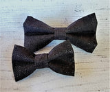 BLACK SPARKLES- Pet hair bow