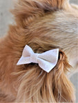 WHITE SPARKLES- Pet hair bow