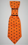 SPOOKY ORANGE DOTS- Pet Necktie