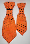 SPOOKY ORANGE DOTS- Pet Necktie