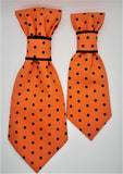 SPOOKY ORANGE DOTS- Pet Necktie
