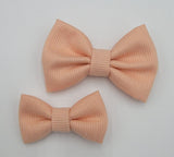 TEXTURED PEACH- Pet hair bow