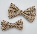 LIGHT BROWN ANIMAL PRINT - Pet hair bow