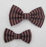 CHOCOLATE STRIPES - Pet hair bow