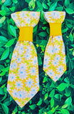 YELLOW AND DAISIES- Pet Necktie