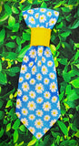 BLUE AND DAISIES- Pet Necktie