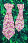 PINK AND DAISIES- Pet Necktie