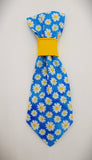 BLUE AND DAISIES- Pet Necktie