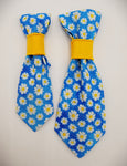 BLUE AND DAISIES- Pet Necktie