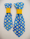 BLUE AND DAISIES- Pet Necktie