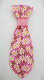 PINK AND DAISIES- Pet Necktie