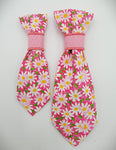 PINK AND DAISIES- Pet Necktie