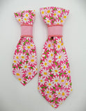 PINK AND DAISIES- Pet Necktie