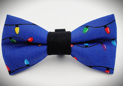 BLUE CHRISTMAS LIGHTS- Bow tie