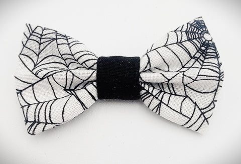 WHITE SPIDER WEB- Pet hair bow