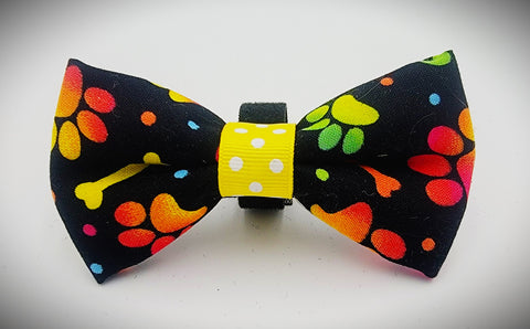 MINI RAINBOW PAWS-  Bow Tie