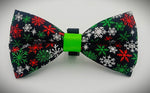 CHRISTMAS SNOWFLAKES ON BLK- Bow tie