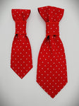 RED AND WHITE POLKA DOTS- Pet Necktie