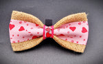 PINK HEARTS- Pet bowtie