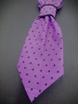Purple blk polka dots- Pet Necktie
