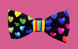 Mini Rainbow Heart- Bow Tie