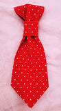 RED AND WHITE POLKA DOTS- Pet Necktie