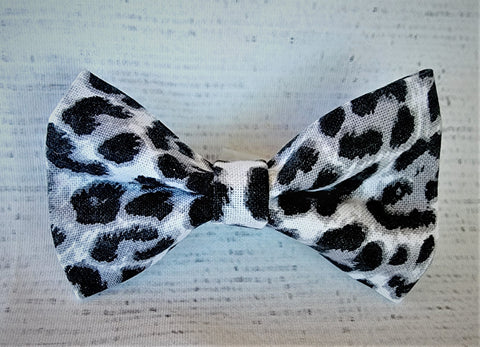 BLACK AND WHITE CHEETAH- Pet hair bow