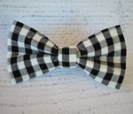 BLACK AND WHITE GINGHAM- Pet hair bow