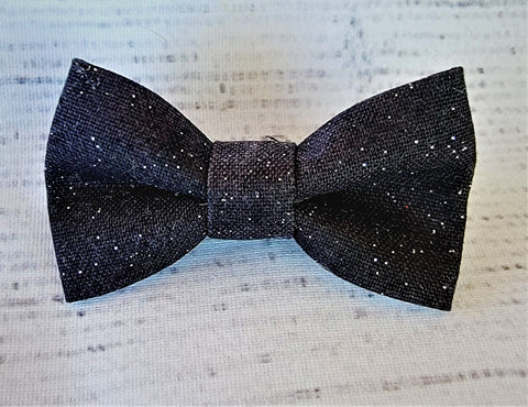 BLACK SPARKLES- Pet hair bow