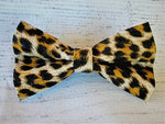 BROWN CHEETAH- Pet hair bow