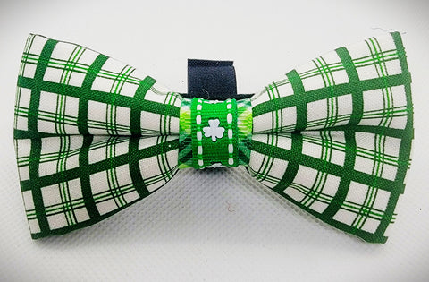 MINI ST PATS PLAID- Pet Bow tie