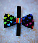 Mini Ranbow Heart Bow Tie