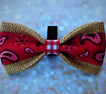 Red Bandana Bow tie