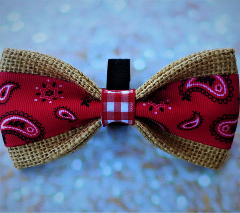 Red Bandana Bow tie