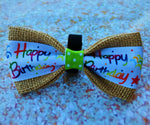 Happy Birthday Polka Dot Center Bow Tie