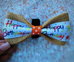 Happy Birthday Polka Dot Center Bow Tie