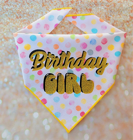 BIRTHDAY GIRL- Dog Bandana