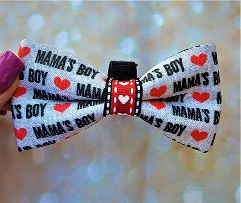 Mini Size Mama's Boy Dog Bowtie