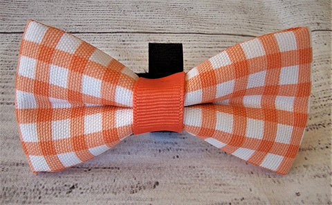 MINI CORAL CHECKERED Bow tie