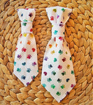 RAINBOW PAWS WHITE- Pet Necktie